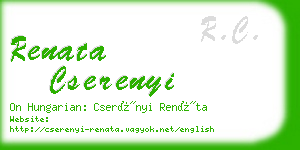 renata cserenyi business card